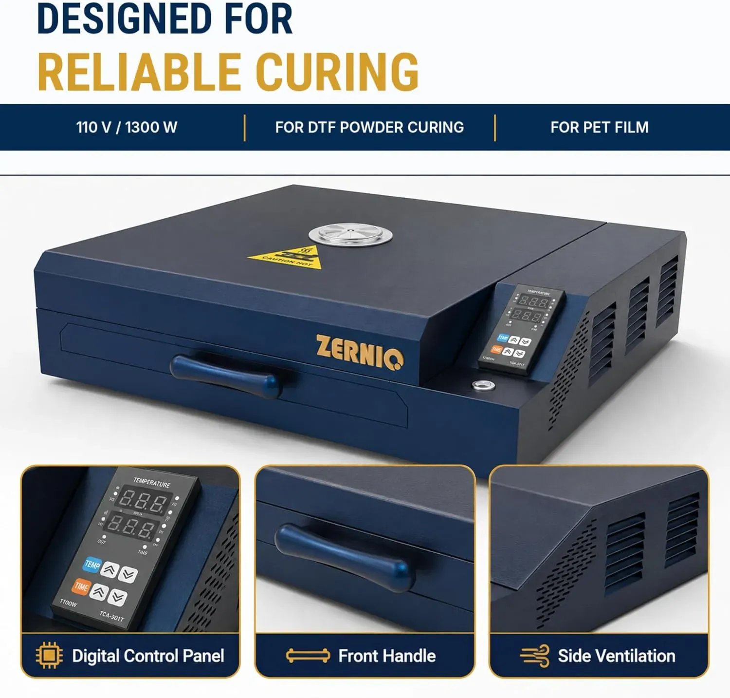ZERNIQ HT01 110 volt 1300 watt digital control panel