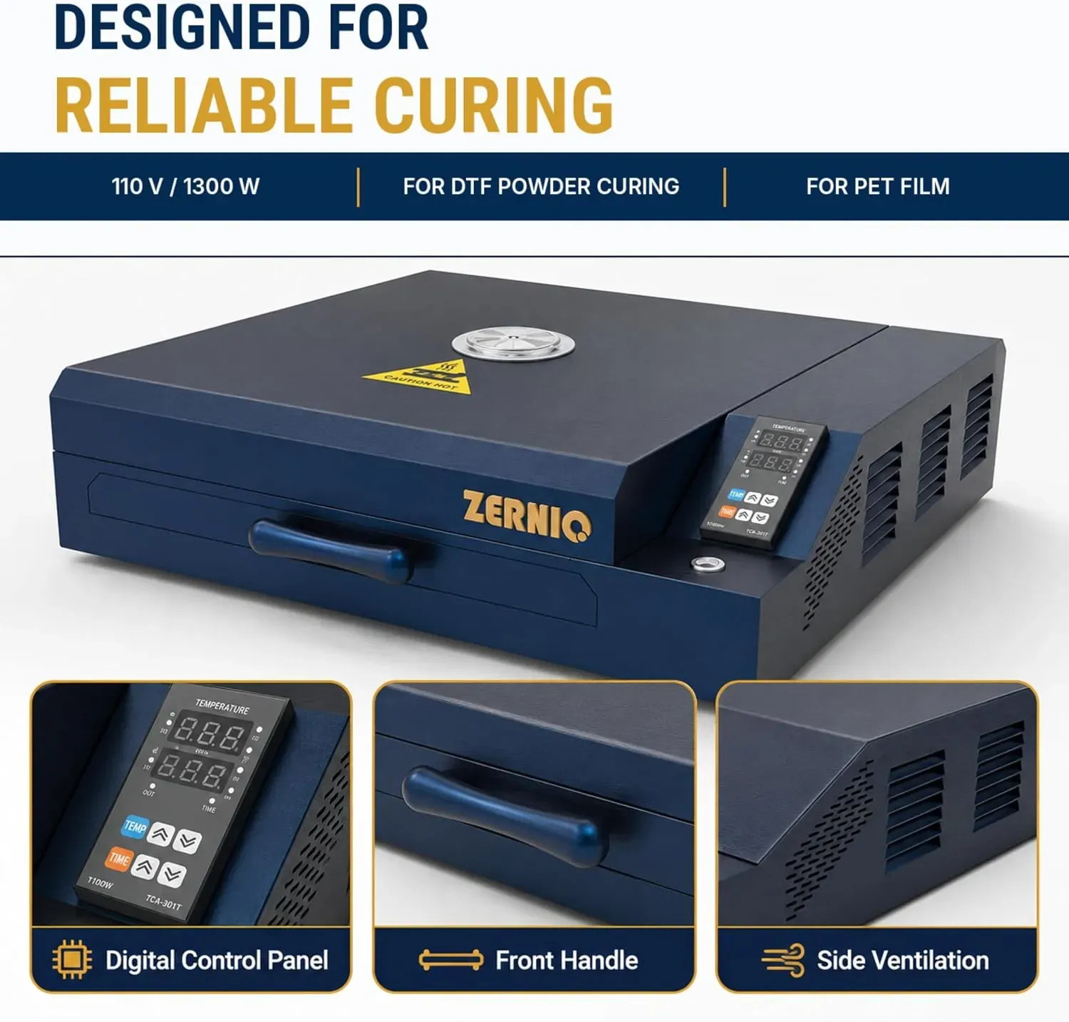 ZERNIQ HT01 110 volt 1300 watt digital control panel